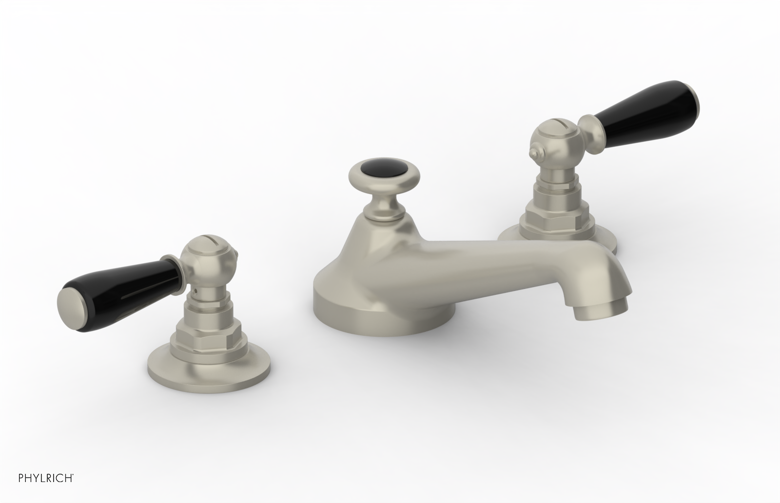 JAMESTOWN Widespread Faucet - Low Spout - Lever Handle with "Black" Accents 165-02 — image 1