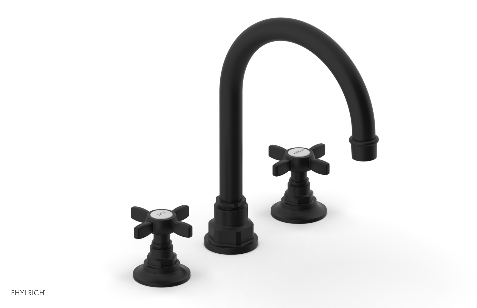JAMESTOWN Widespread Faucet - High Spout - Cross Handle 165-03