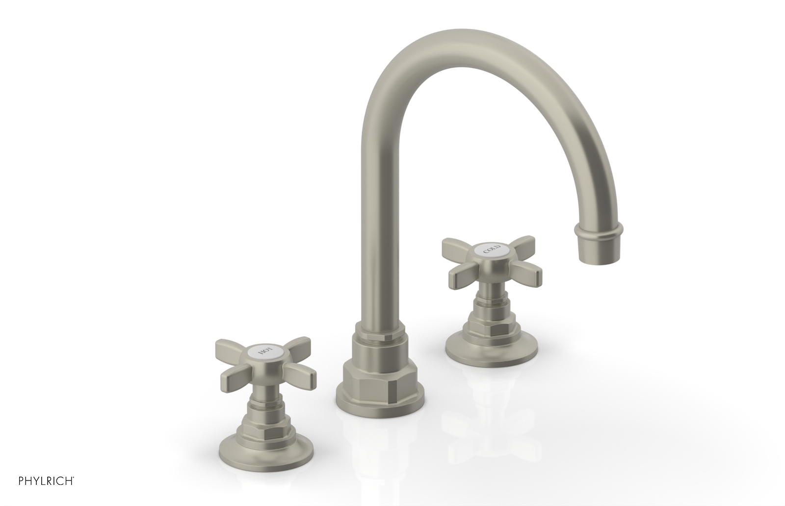 JAMESTOWN Widespread Faucet - High Spout - Cross Handle 165-03 — thumbnail 2