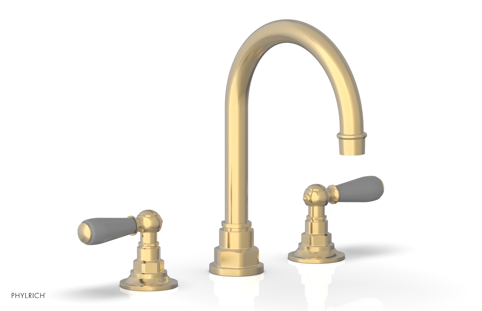 JAMESTOWN Widespread Faucet - High Spout - Lever Handle with "Grey" Accents 165-04 — image 1