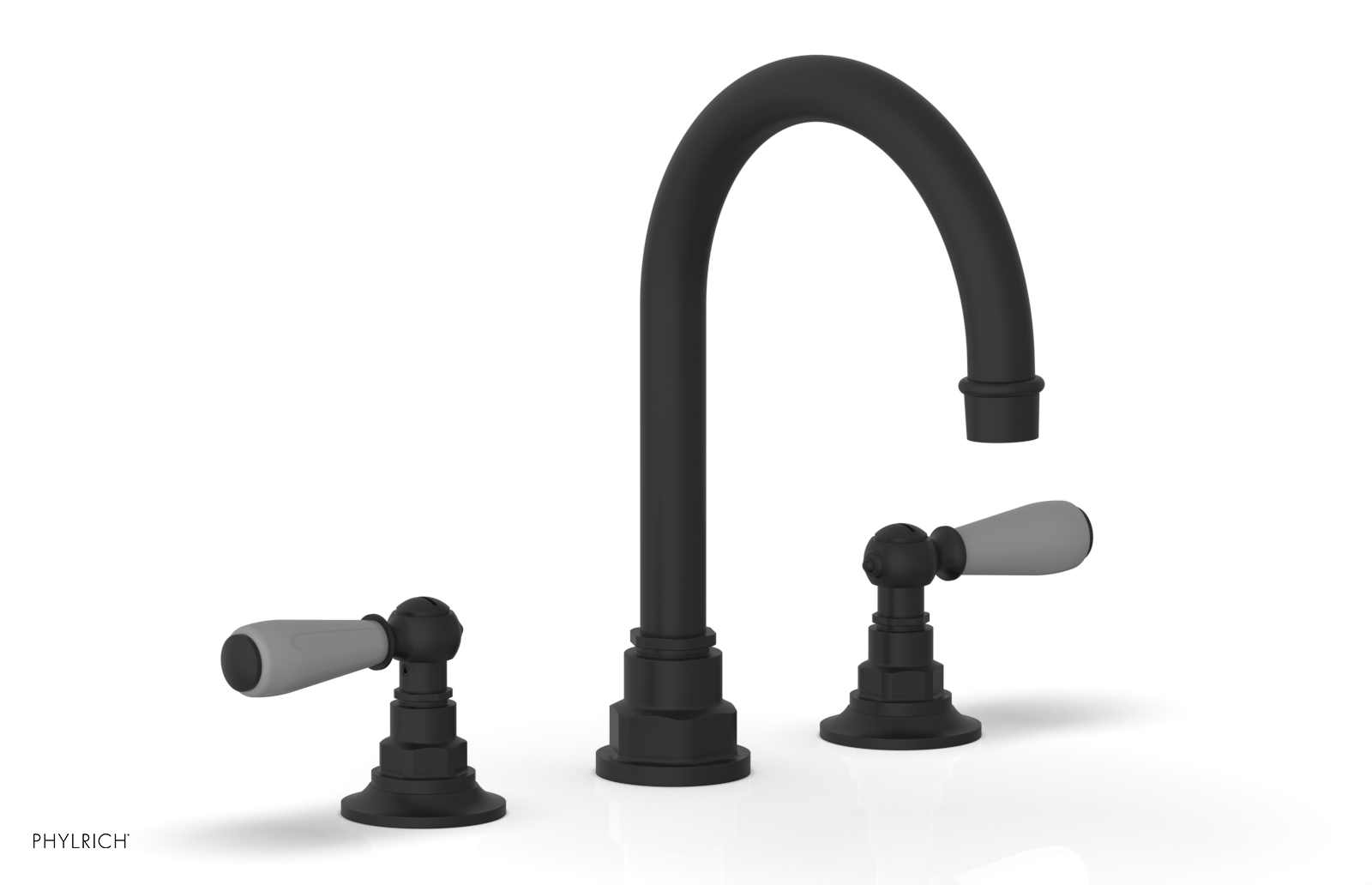 JAMESTOWN Widespread Faucet - High Spout - Lever Handle with "Grey" Accents 165-04 — image 1