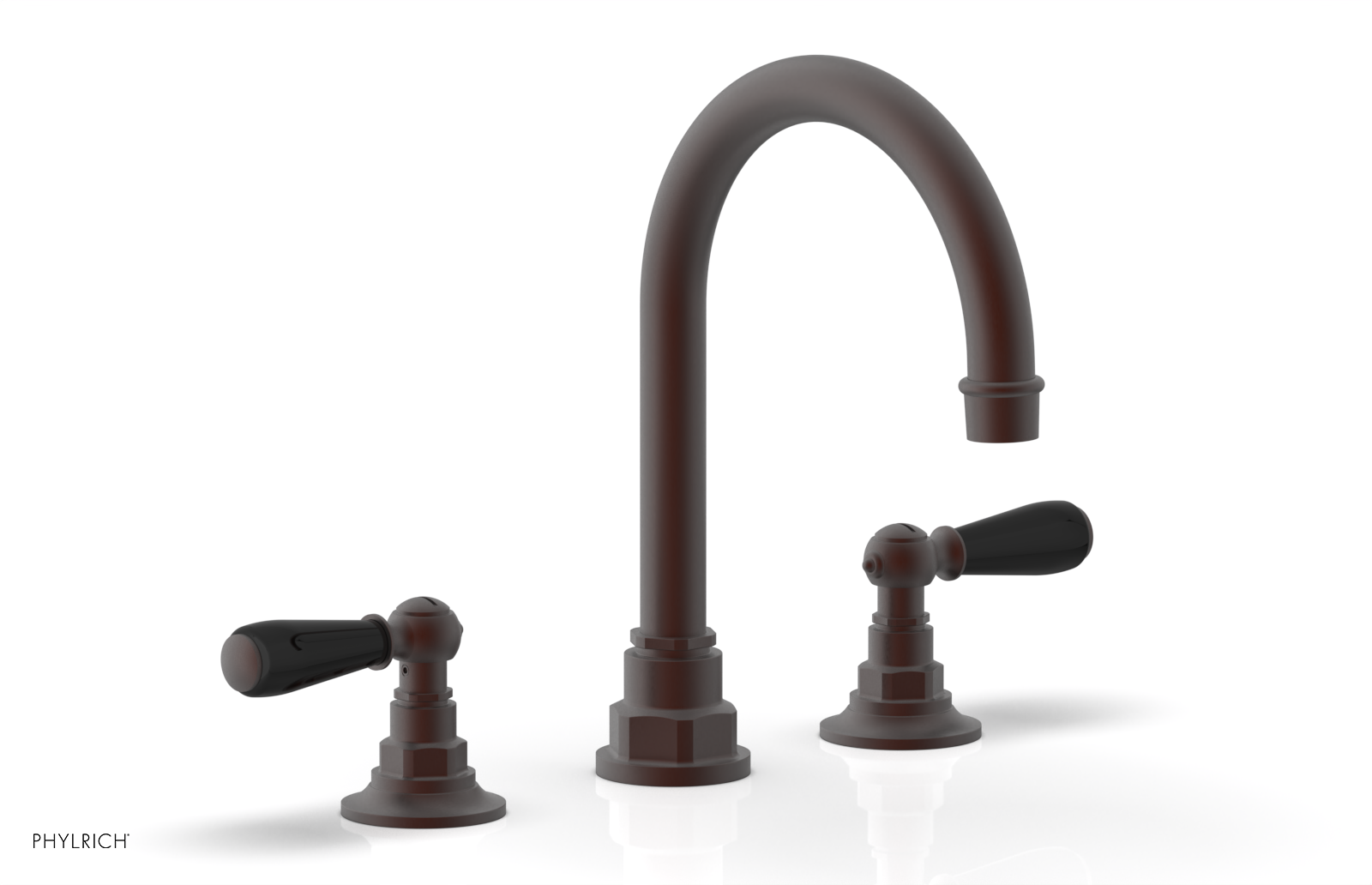 JAMESTOWN Widespread Faucet - High Spout - Lever Handle with "Black" Accents 165-04 — image 1