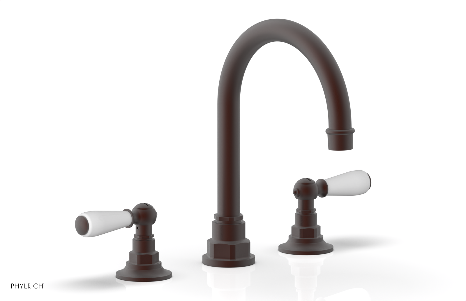 JAMESTOWN Widespread Faucet - High Spout - Lever Handle with "White" Accents 165-04 — image 1