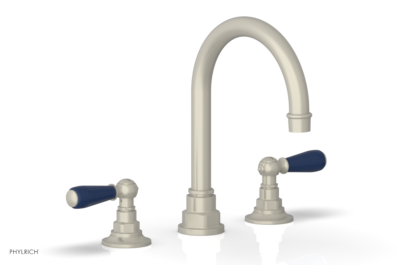 JAMESTOWN Widespread Faucet - High Spout - Lever Handle with "Navy Blue" Accents 165-04 — image 1