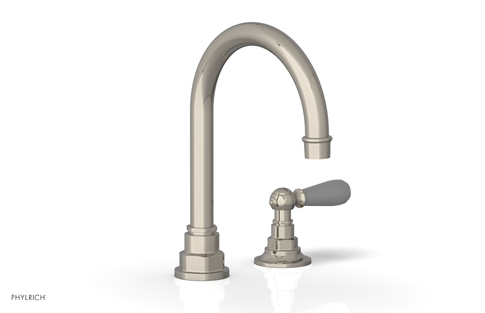 JAMESTOWN Single Handle Faucet - High Spout - Lever Handle with "Grey" Accents 165-06