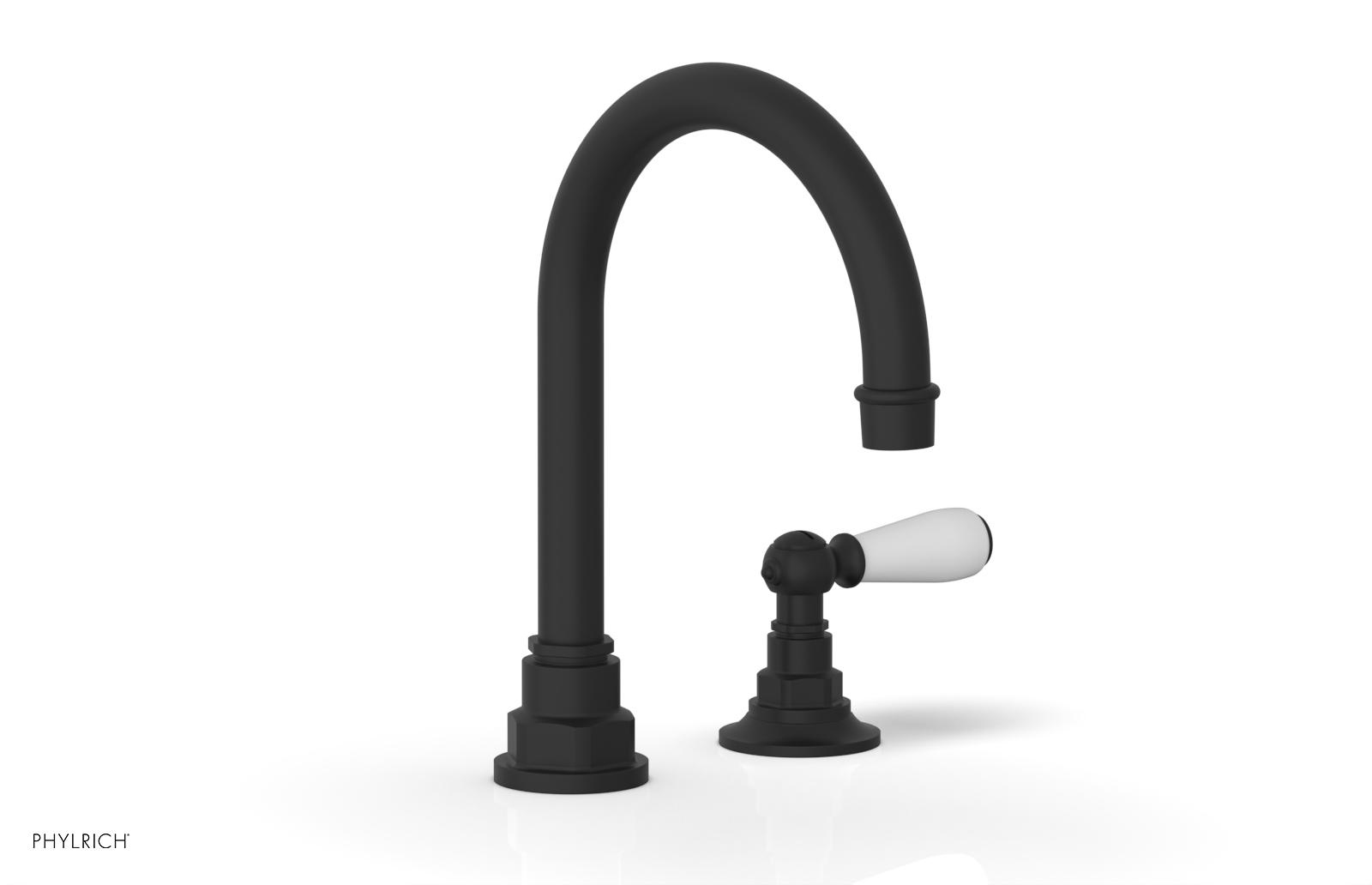 JAMESTOWN Single Handle Faucet - High Spout - Lever Handle with "White" Accents 165-06 — image 1