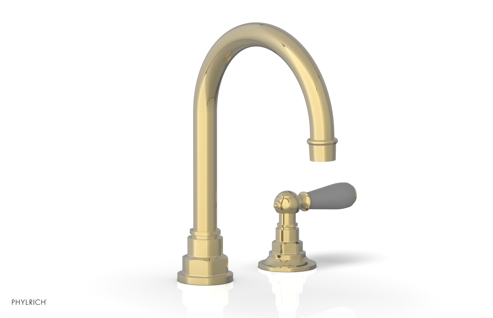 JAMESTOWN Single Handle Faucet - High Spout - Lever Handle with "Grey" Accents 165-06 — image 1