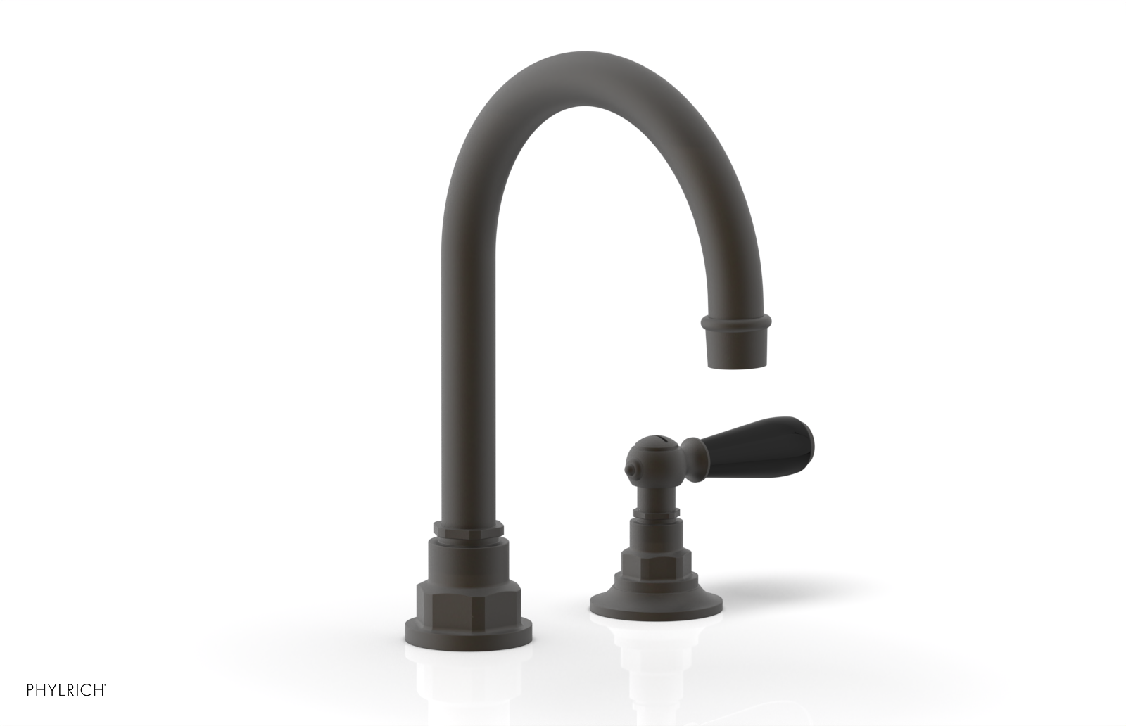 JAMESTOWN Single Handle Faucet - High Spout - Lever Handle with "Black" Accents 165-06