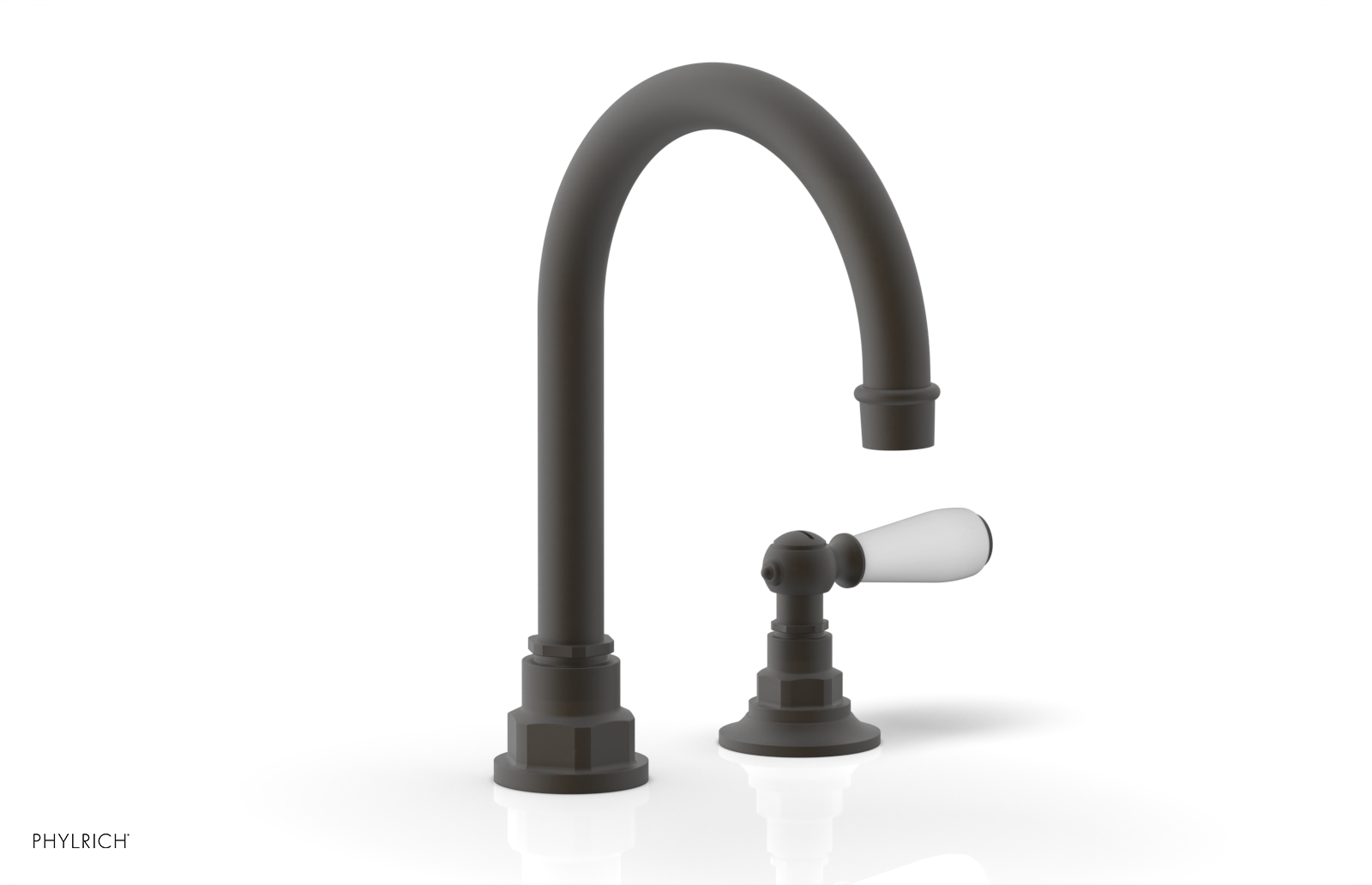 JAMESTOWN Single Handle Faucet - High Spout - Lever Handle with "White" Accents 165-06 — image 1