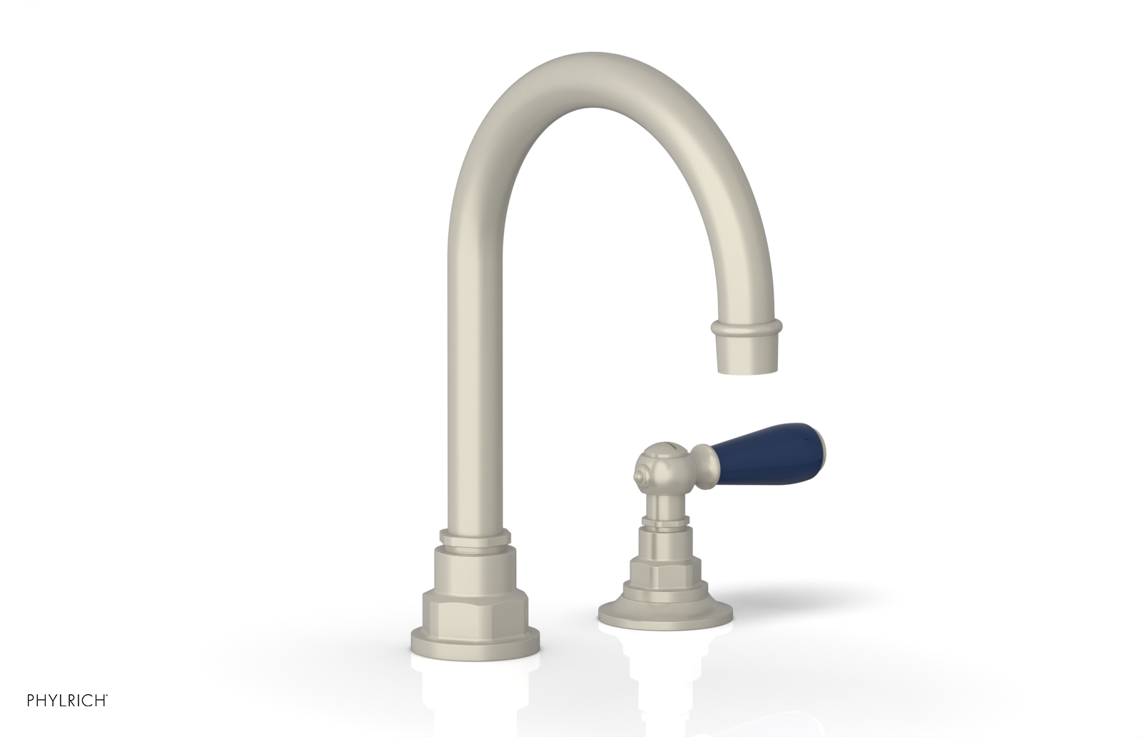 JAMESTOWN Single Handle Faucet - High Spout - Lever Handle with "Navy Blue" Accents 165-06 — image 1