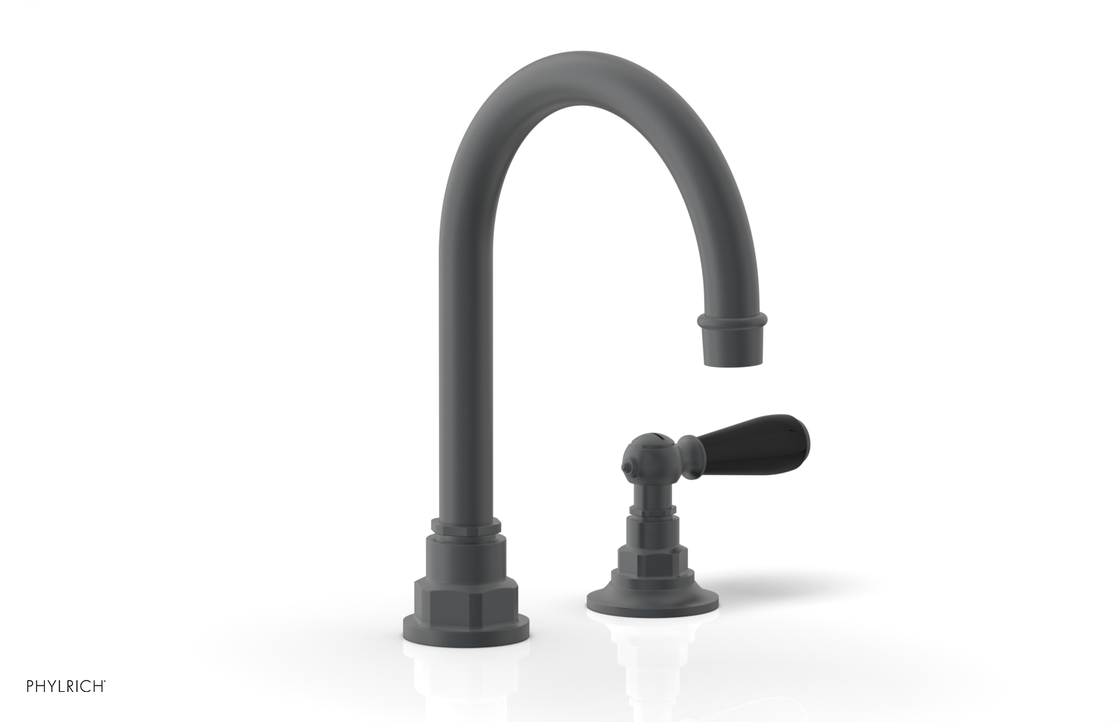 JAMESTOWN Single Handle Faucet - High Spout - Lever Handle with "Black" Accents 165-06