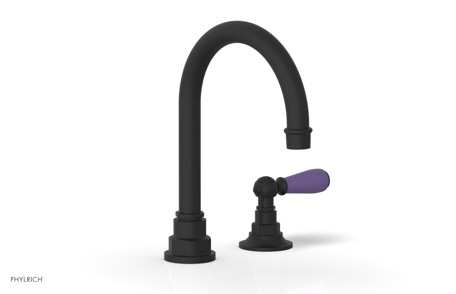 JAMESTOWN Single Handle Faucet - High Spout - Lever Handle with "Purple" Accents 165-06 — image 1