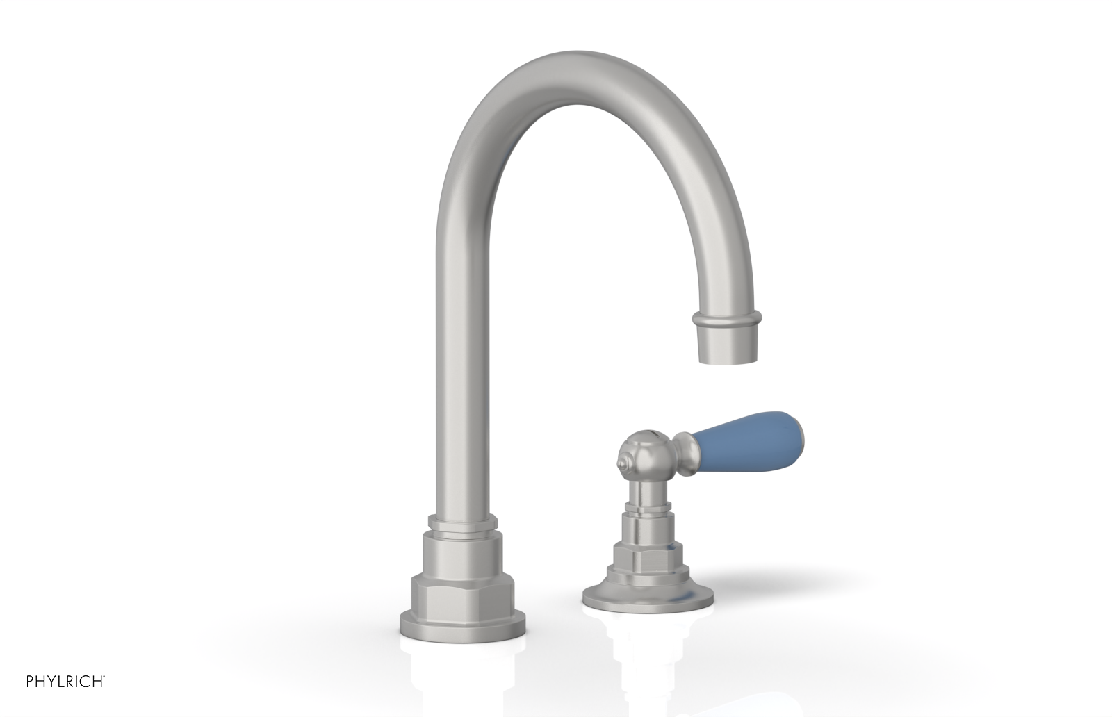 JAMESTOWN Single Handle Faucet - High Spout - Lever Handle with "Light Blue" Accents 165-06 — image 1