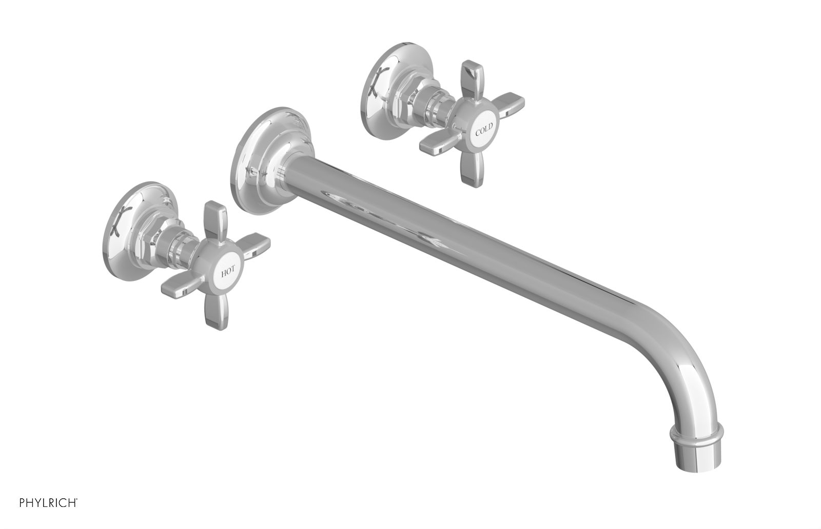 JAMESTOWN Wall Lavatory Set - 12" Spout - Cross Handle 165-11-12 — thumbnail 2