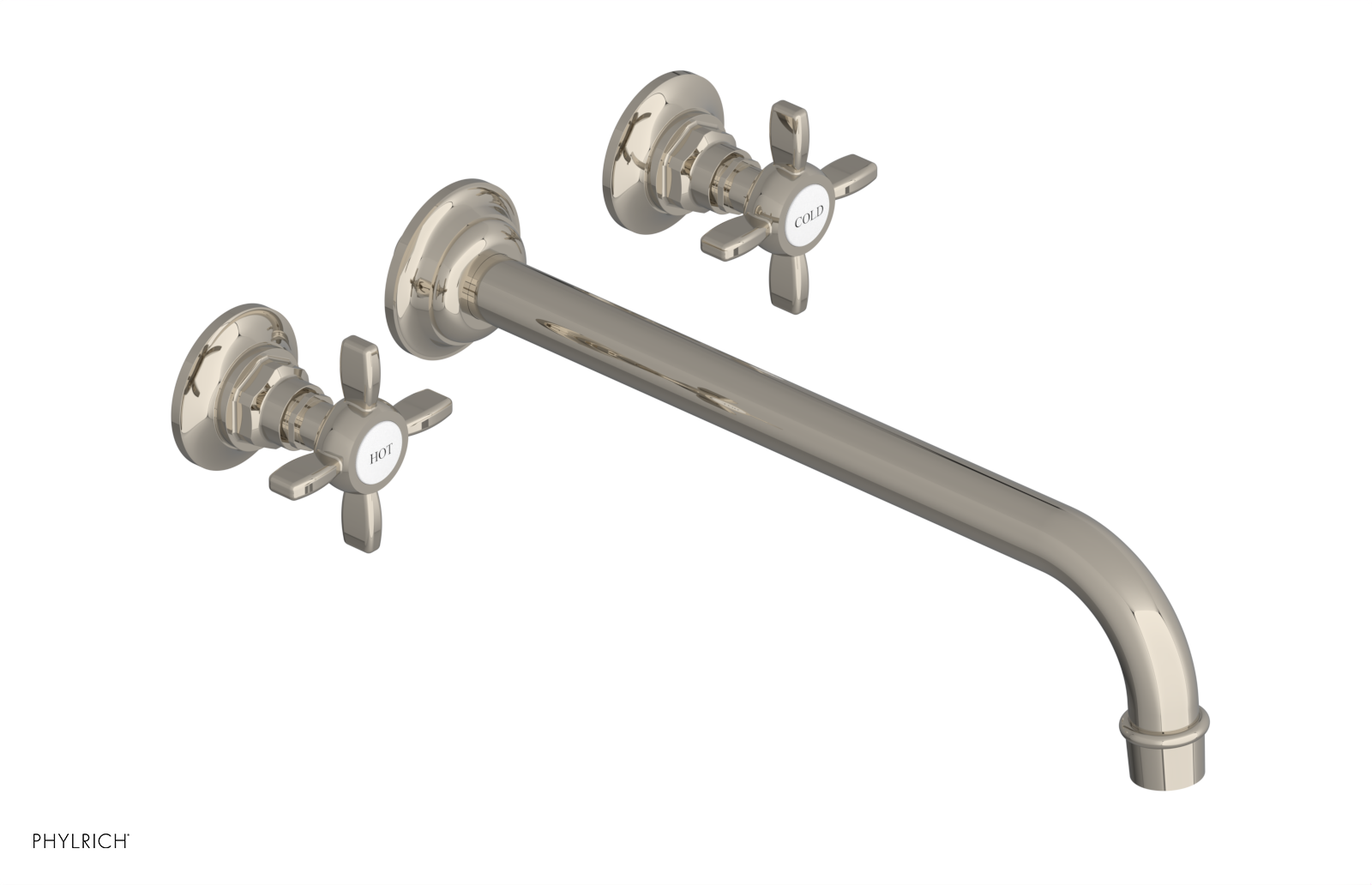 JAMESTOWN Wall Lavatory Set - 12" Spout - Cross Handle 165-11-12 — thumbnail 3
