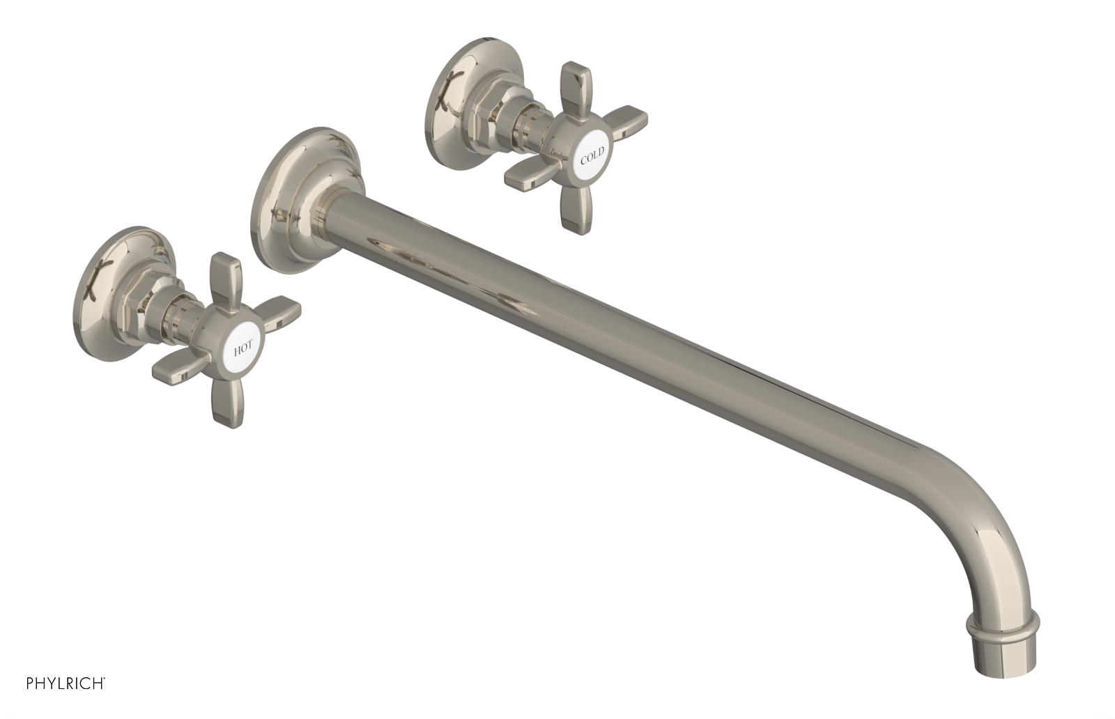 JAMESTOWN Wall Lavatory Set - 14" Spout - Cross Handle 165-11-14 — thumbnail 3