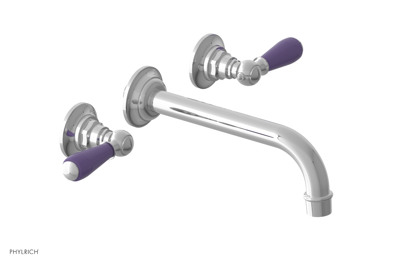 JAMESTOWN Wall Lavatory Set - Lever Handle with "Purple" Accents 165-12 — thumbnail 2