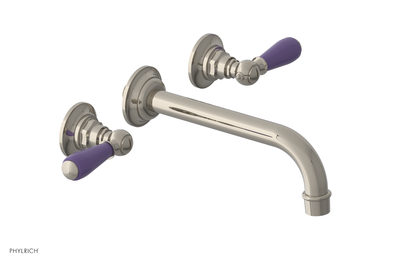 JAMESTOWN Wall Lavatory Set - Lever Handle with "Purple" Accents 165-12 — image 1