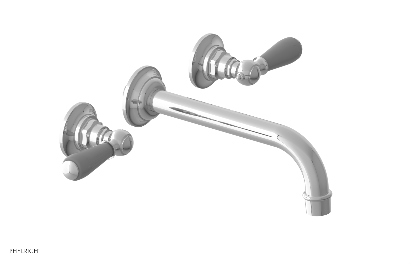 JAMESTOWN Wall Lavatory Set - Lever Handle with "Grey" Accents 165-12 — image 1