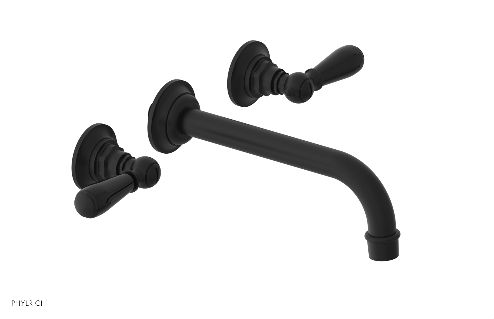 JAMESTOWN Wall Lavatory Set - Lever Handle with "Black" Accents 165-12