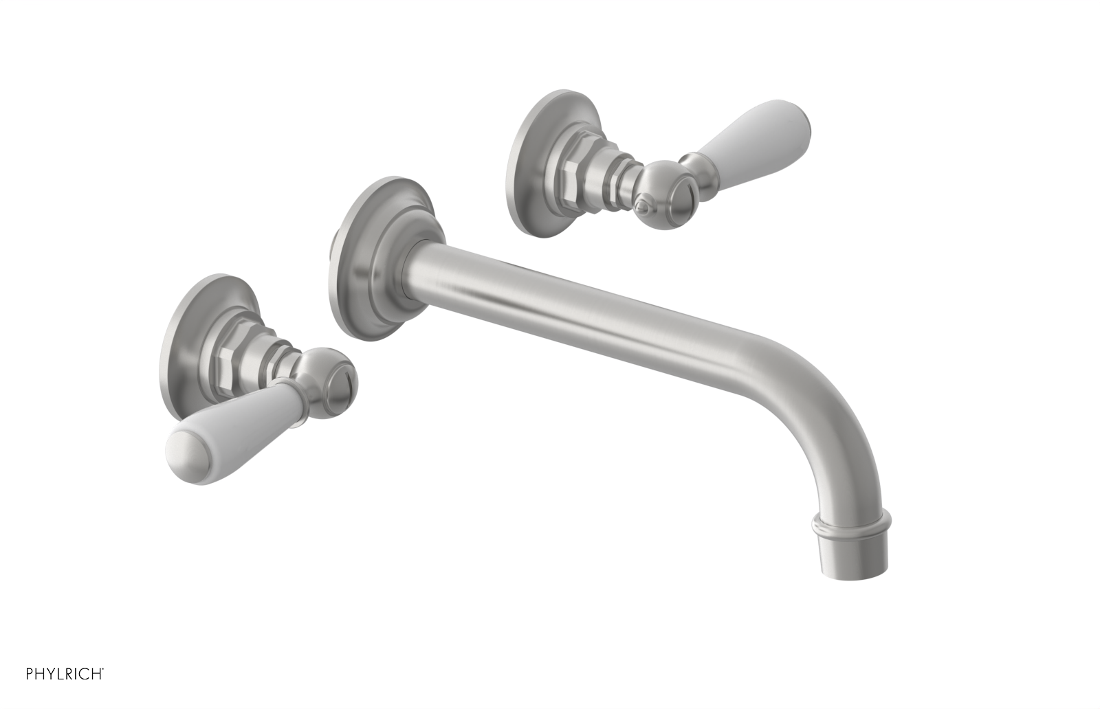 JAMESTOWN Wall Lavatory Set - Lever Handle with "White" Accents 165-12 — image 1