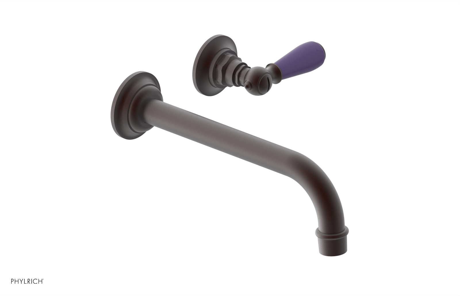 JAMESTOWN Single Handle Wall Lavatory Set with "Purple" Accents 165-16 — image 1