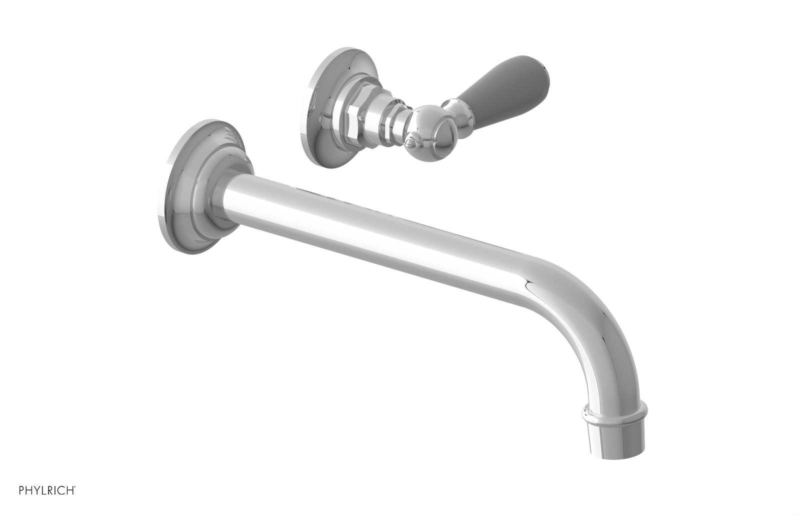 JAMESTOWN Single Handle Wall Lavatory Set - 10" Spout with "Grey" Accents 165-16-10 — thumbnail 2