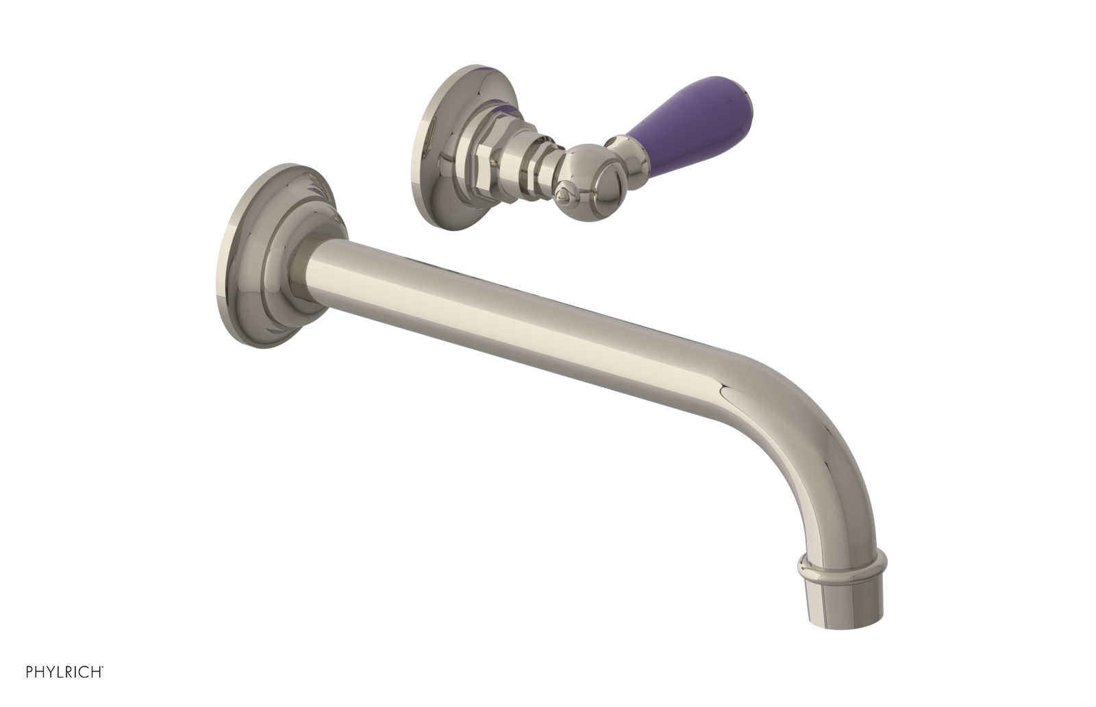 JAMESTOWN Single Handle Wall Lavatory Set - 10" Spout with "Purple" Accents 165-16-10 — thumbnail 3