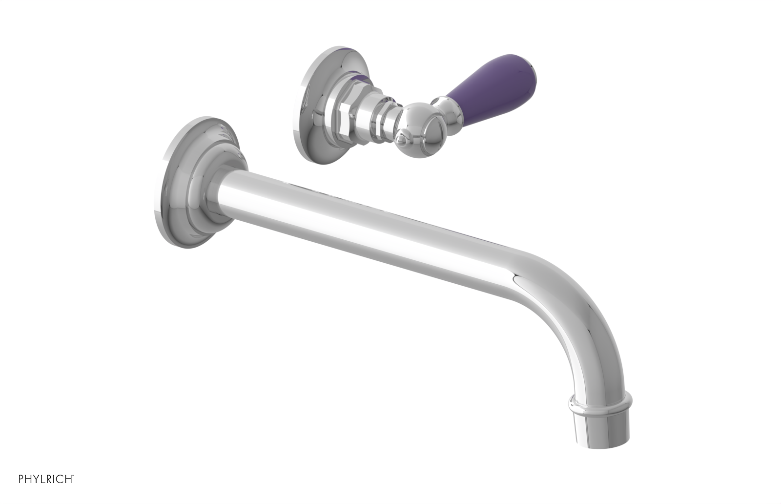 JAMESTOWN Single Handle Wall Lavatory Set - 10" Spout with "Purple" Accents 165-16-10 — image 1