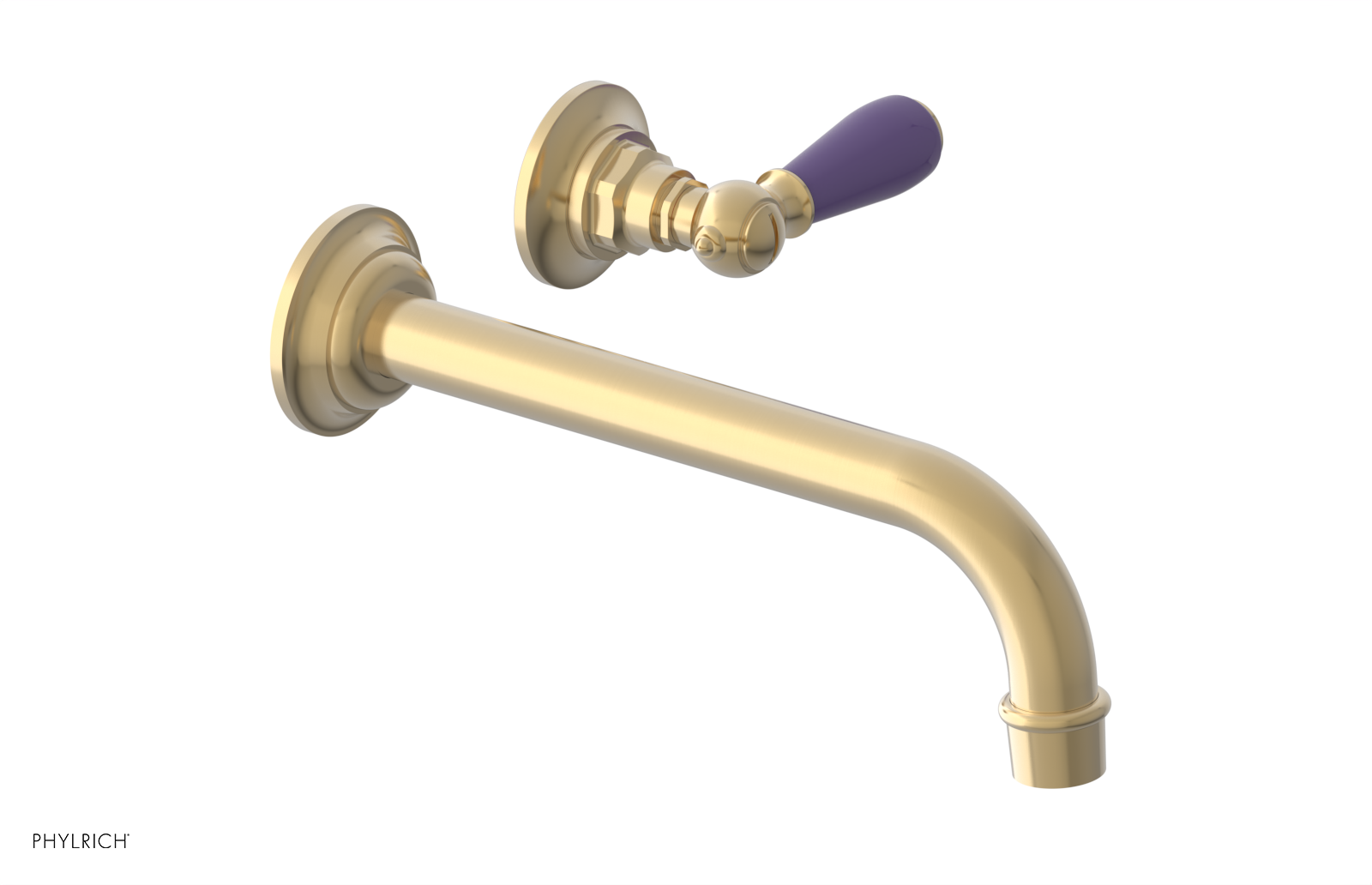 JAMESTOWN Single Handle Wall Lavatory Set - 10" Spout with "Purple" Accents 165-16-10 — thumbnail 2