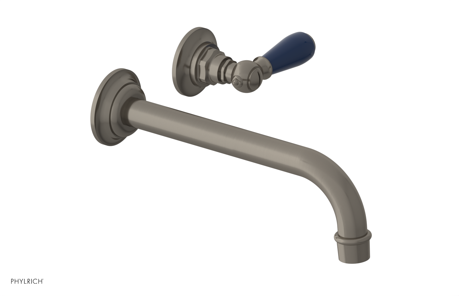 JAMESTOWN Single Handle Wall Lavatory Set - 10" Spout with "Navy Blue" Accents 165-16-10 — image 1