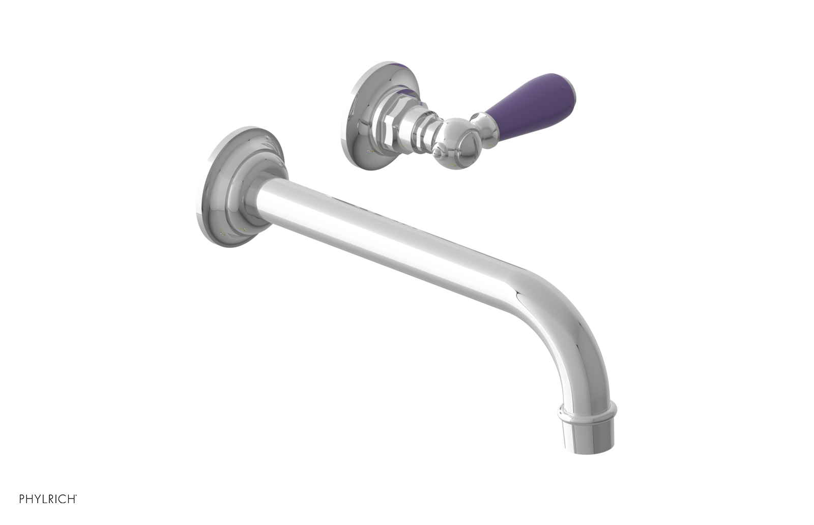 JAMESTOWN Single Handle Wall Lavatory Set with "Purple" Accents 165-16 — thumbnail 2