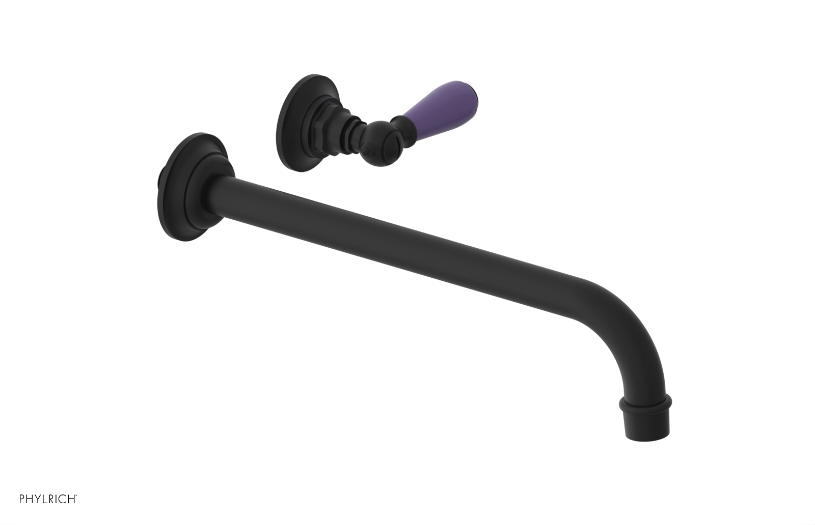 JAMESTOWN Single Handle Wall Lavatory Set - 12" Spout with "Purple" Accents 165-16-12 — image 1
