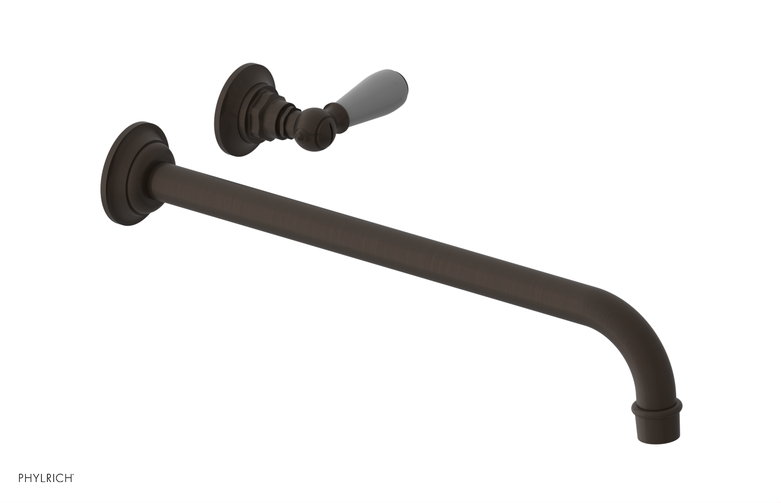 JAMESTOWN Single Handle Wall Lavatory Set - 14" Spout with "Grey" Accents 165-16-14 — image 1