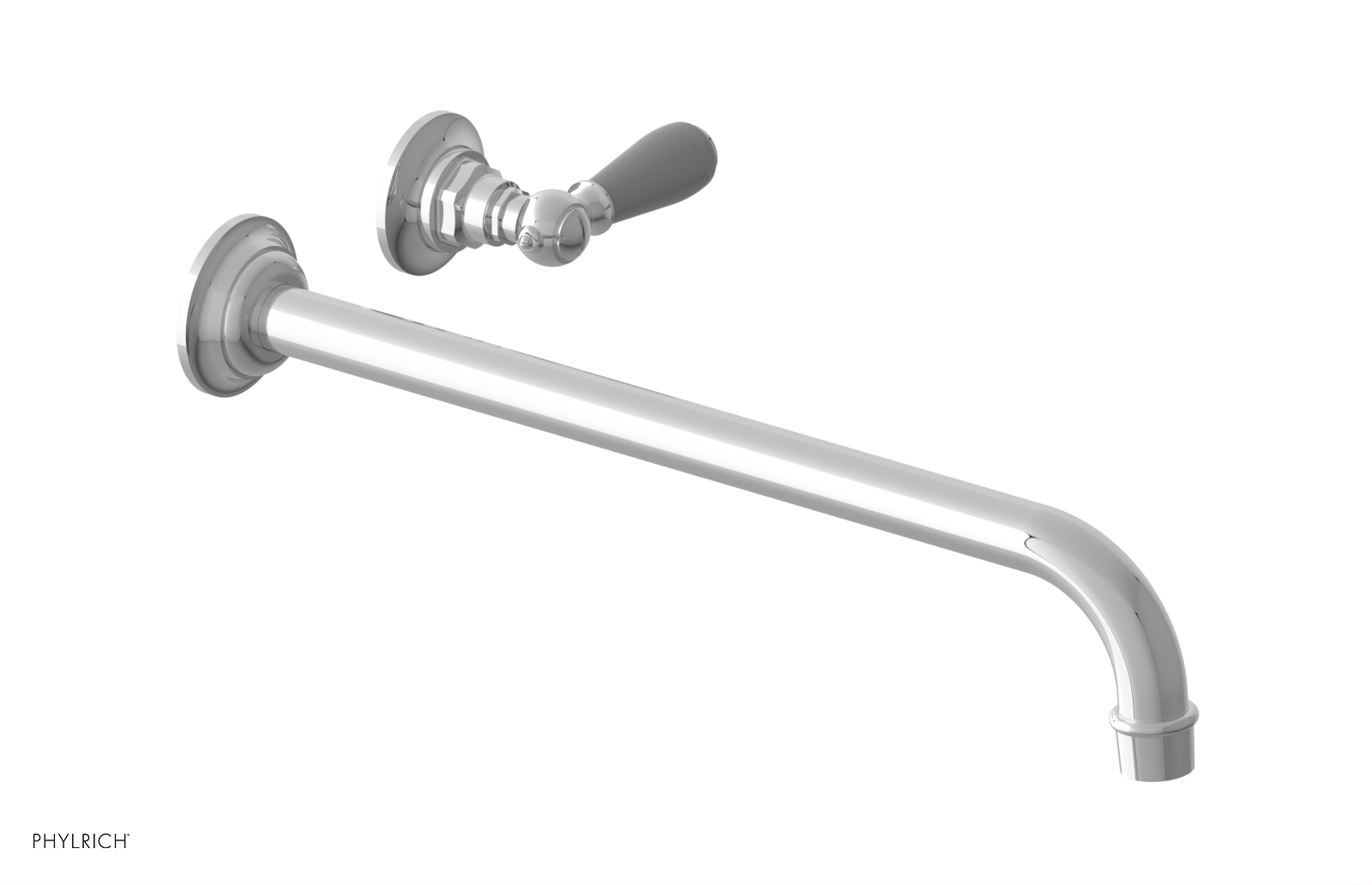 JAMESTOWN Single Handle Wall Lavatory Set - 14" Spout with "Grey" Accents 165-16-14 — thumbnail 2