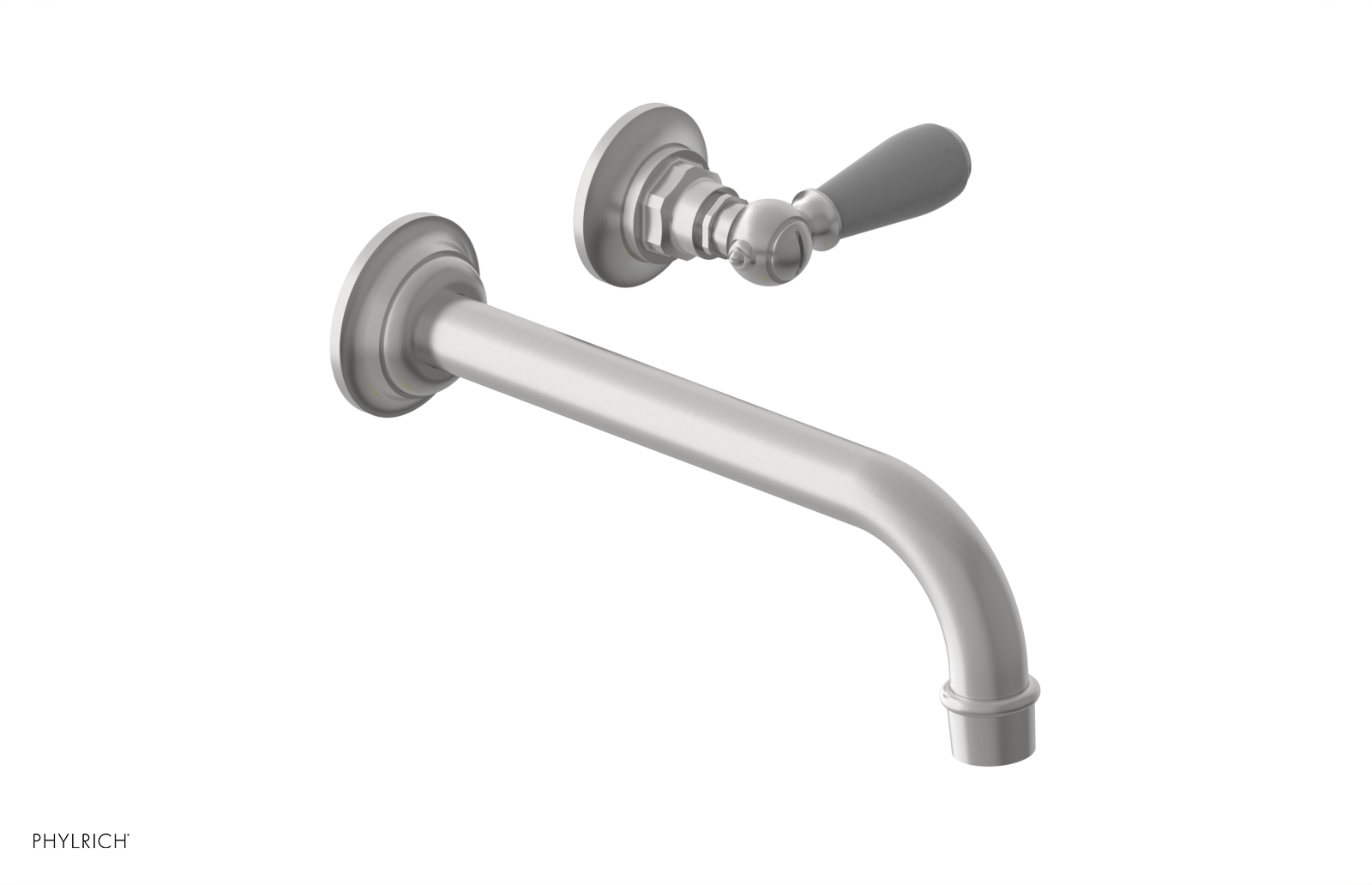 JAMESTOWN Single Handle Wall Lavatory Set with "Grey" Accents 165-16