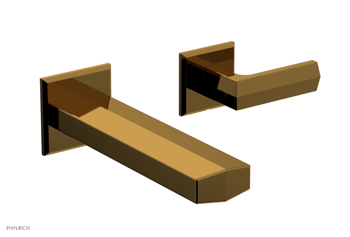 DIAMA Single Handle Wall Lavatory Set - Lever Handles 184-16 — image 1