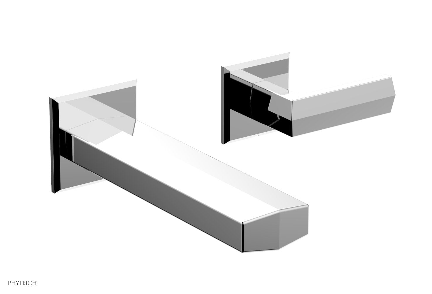 DIAMA Single Handle Wall Lavatory Set - Lever Handles 184-16 — image 1