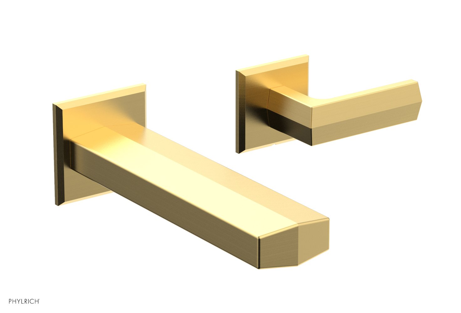 DIAMA Single Handle Wall Lavatory Set - Lever Handles 184-16