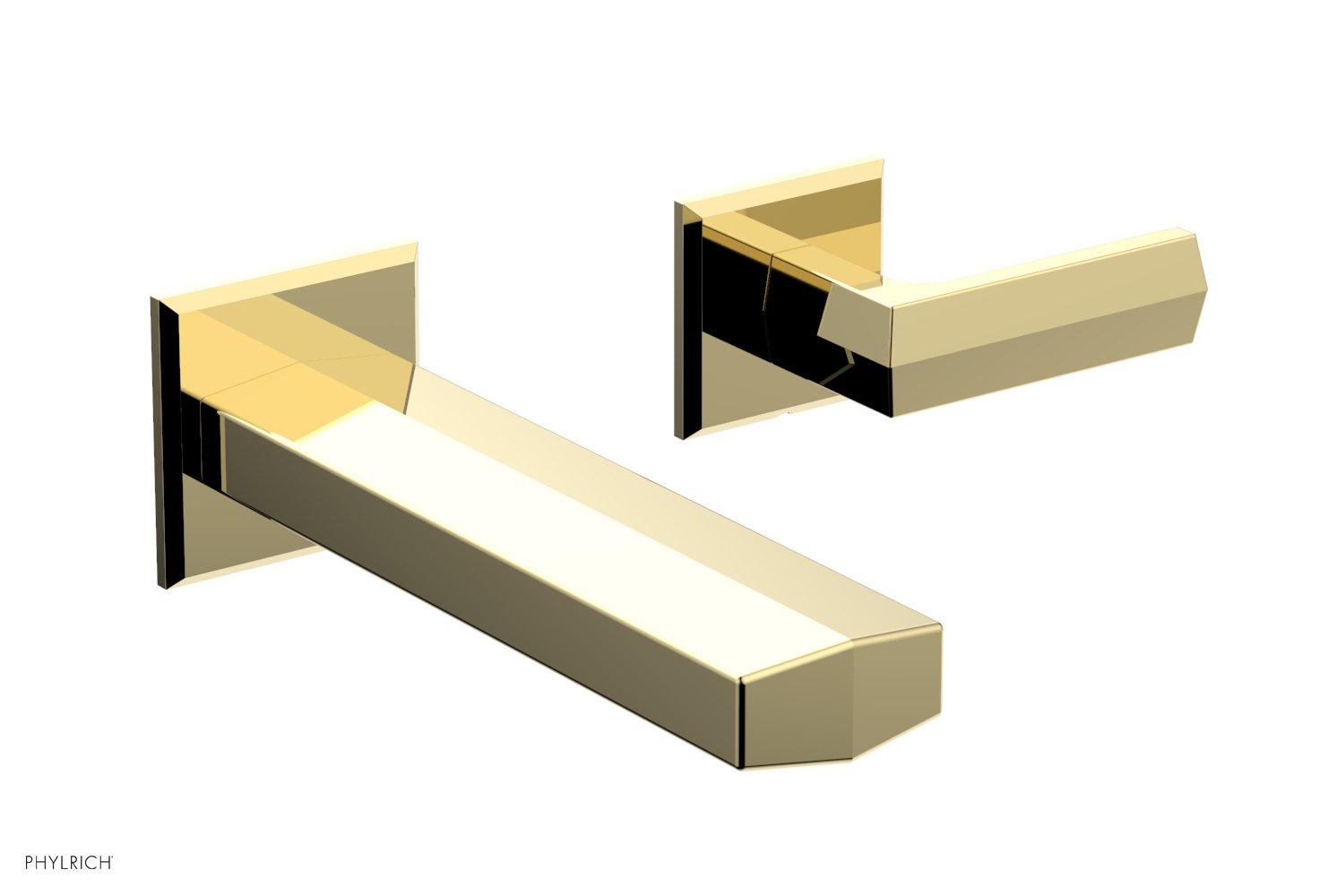 DIAMA Single Handle Wall Lavatory Set - Lever Handles 184-16 — thumbnail 2