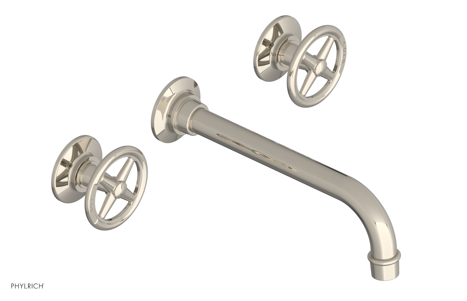 WORKS Wall Lavatory Set - Cross Handles 220-11 — thumbnail 2