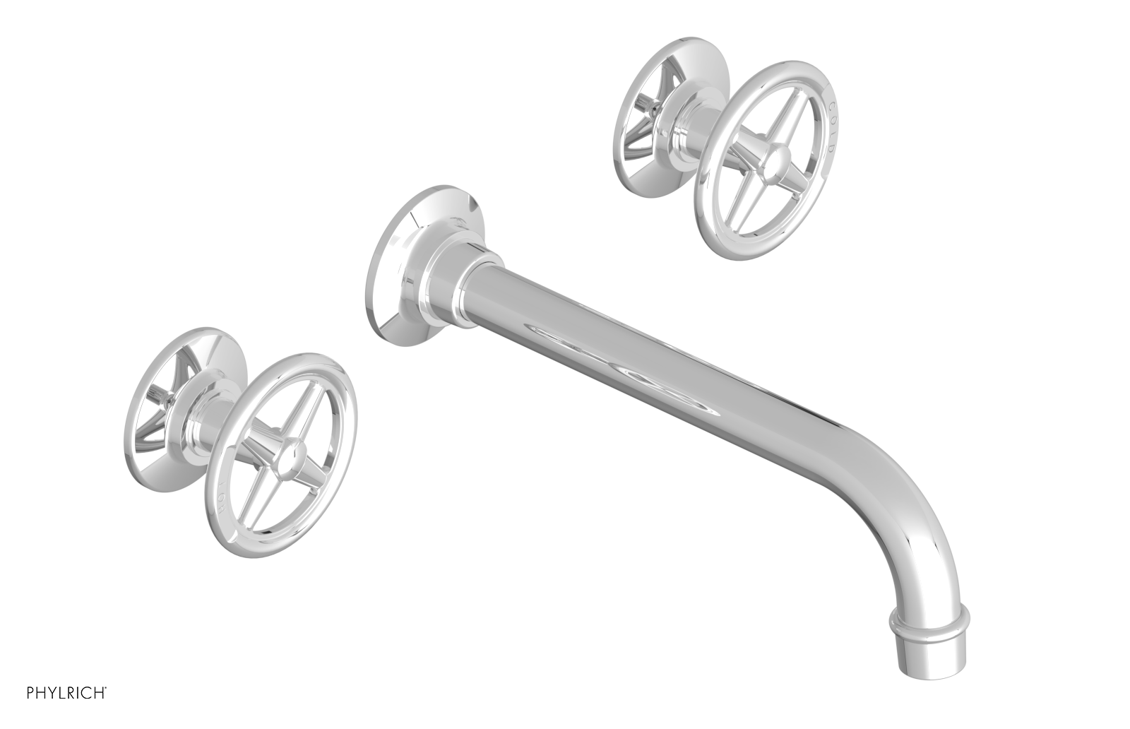 WORKS Wall Lavatory Set - Cross Handles 220-11 — thumbnail 2