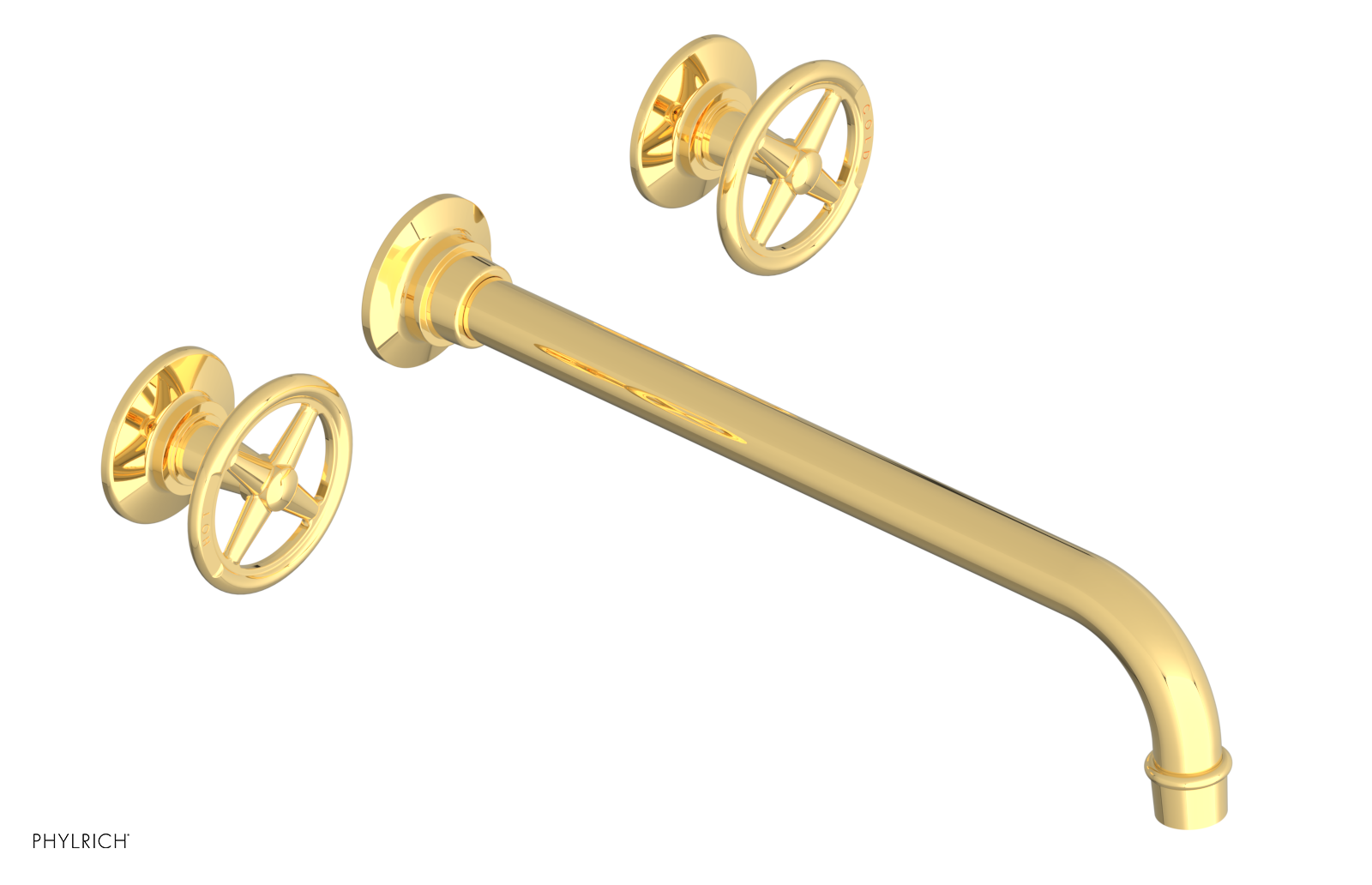 WORKS Wall Lavatory Set 12" Spout - Cross Handles 220-11-12 — image 1