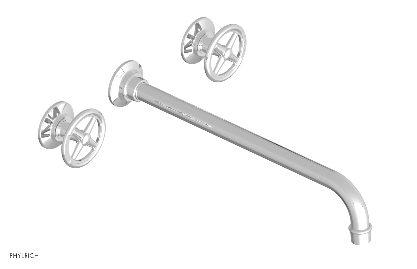 WORKS Wall Lavatory Set 14" Spout - Cross Handles 220-11-14 — image 1