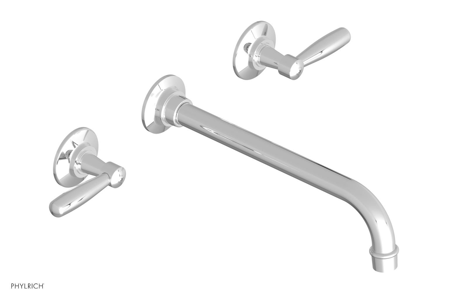 WORKS Wall Lavatory Set 10" Spout - Lever Handles 220-12-10 — thumbnail 2