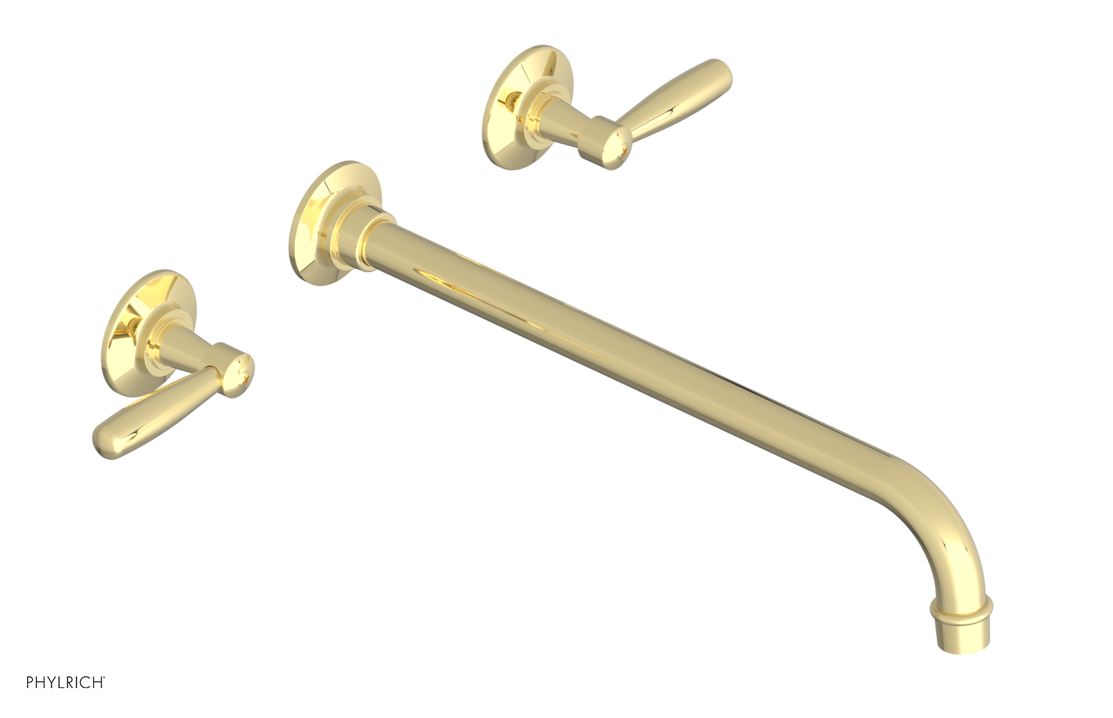 WORKS Wall Lavatory Set 14" Spout - Lever Handles 220-12-14 — image 1