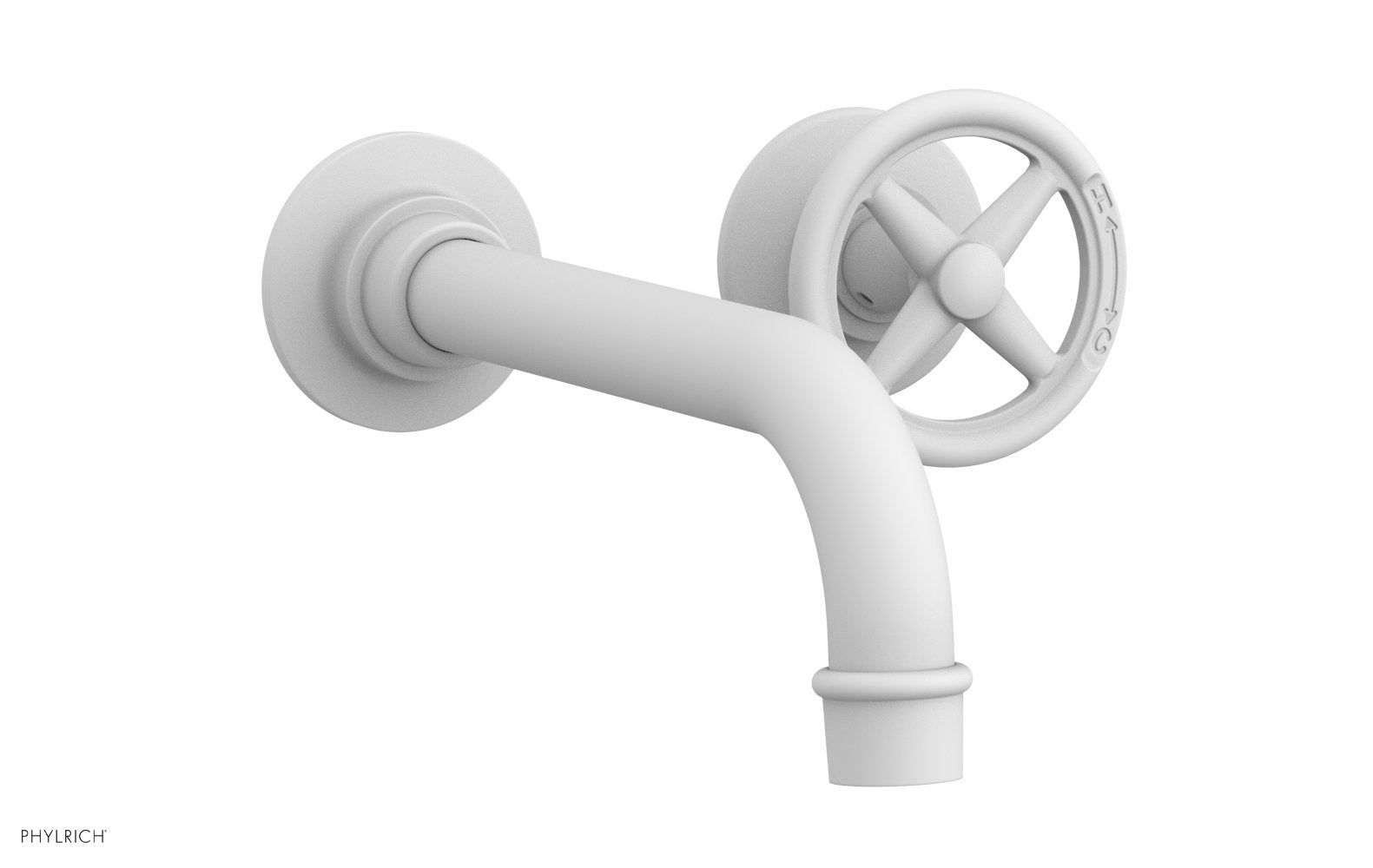 WORKS Single Handle Wall Lavatory Set - Cross Handles 220-15 — image 1