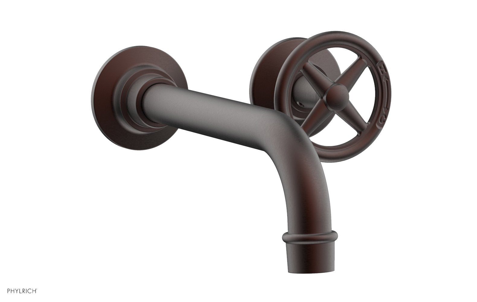 WORKS Single Handle Wall Lavatory Set - Cross Handles 220-15 — image 1