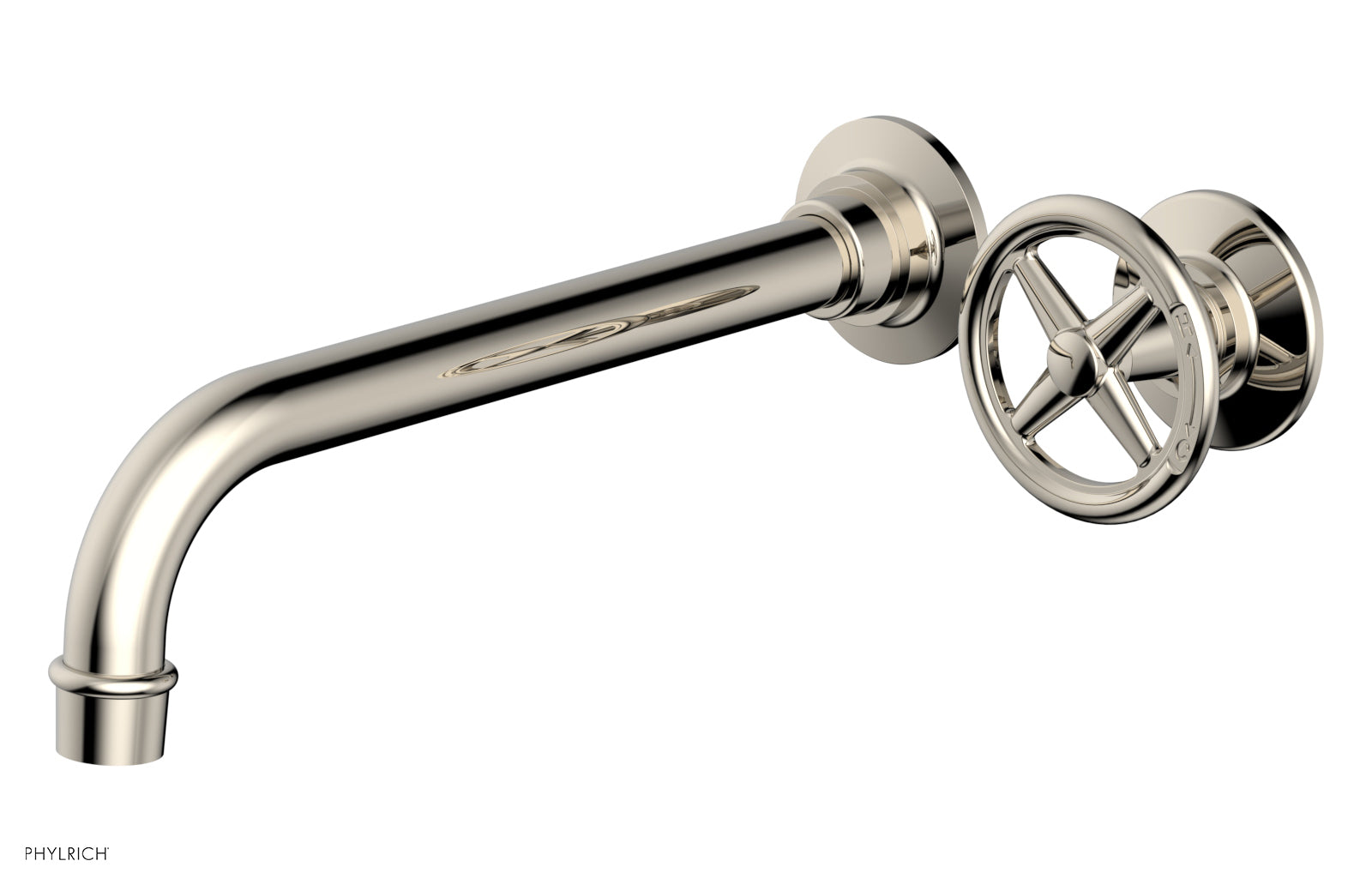 WORKS 10" Single Handle Wall Lavatory Set - Cross Handle 220-15-10 — image 1