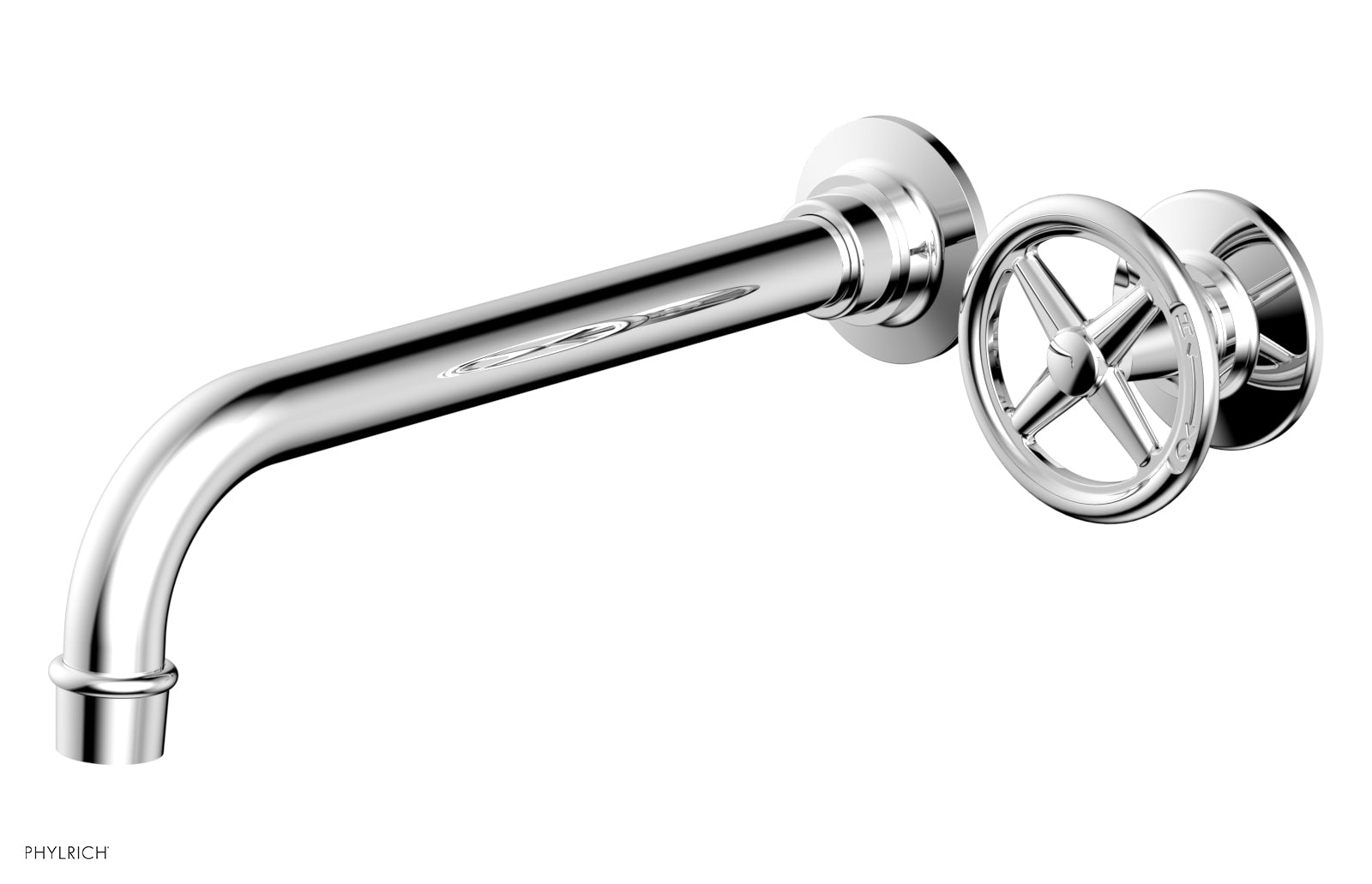 WORKS 10" Single Handle Wall Lavatory Set - Cross Handle 220-15-10